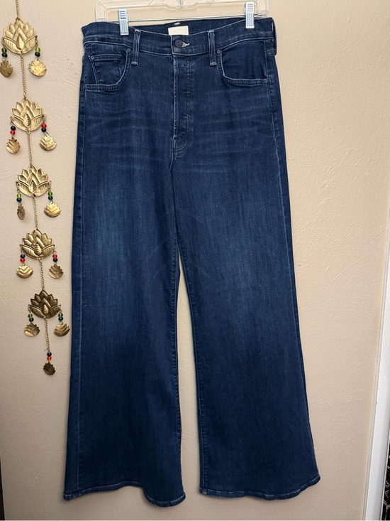 MOTHER Denim - Mother Denim The Tomcat Roller Sneak Wide Leg Jeans Womens Size 32 Dark Wash